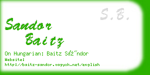 sandor baitz business card